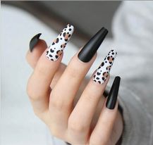 Matt Black & Leopard Print - Coffin