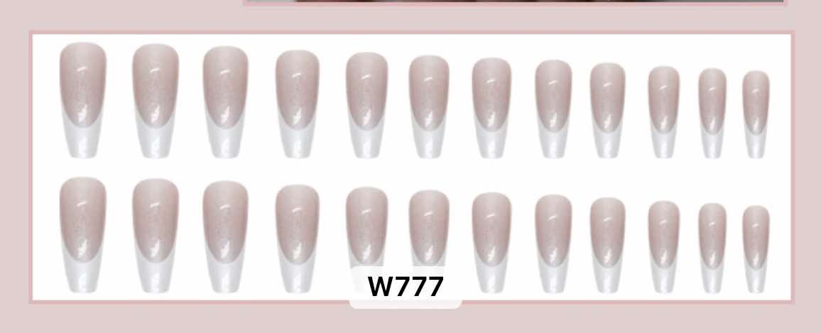 Pearl with White Tips - Coffin #W777