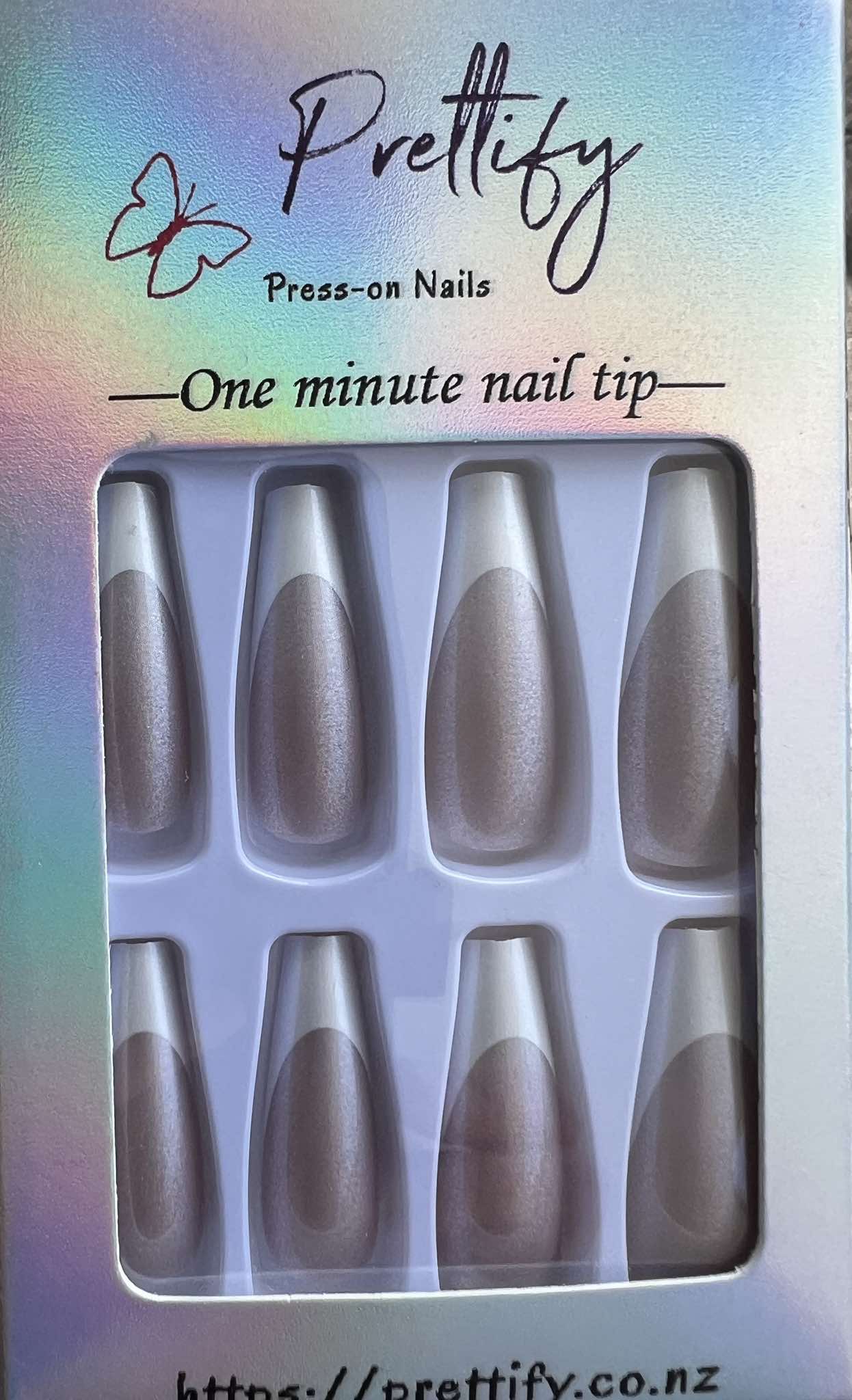 Pearl with White Tips - Coffin #W777