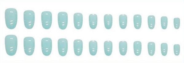 Aqua Blue - Short Oval #W1396